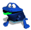 +frog+blue+left+ clipart