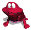 +frog+red+left+ clipart